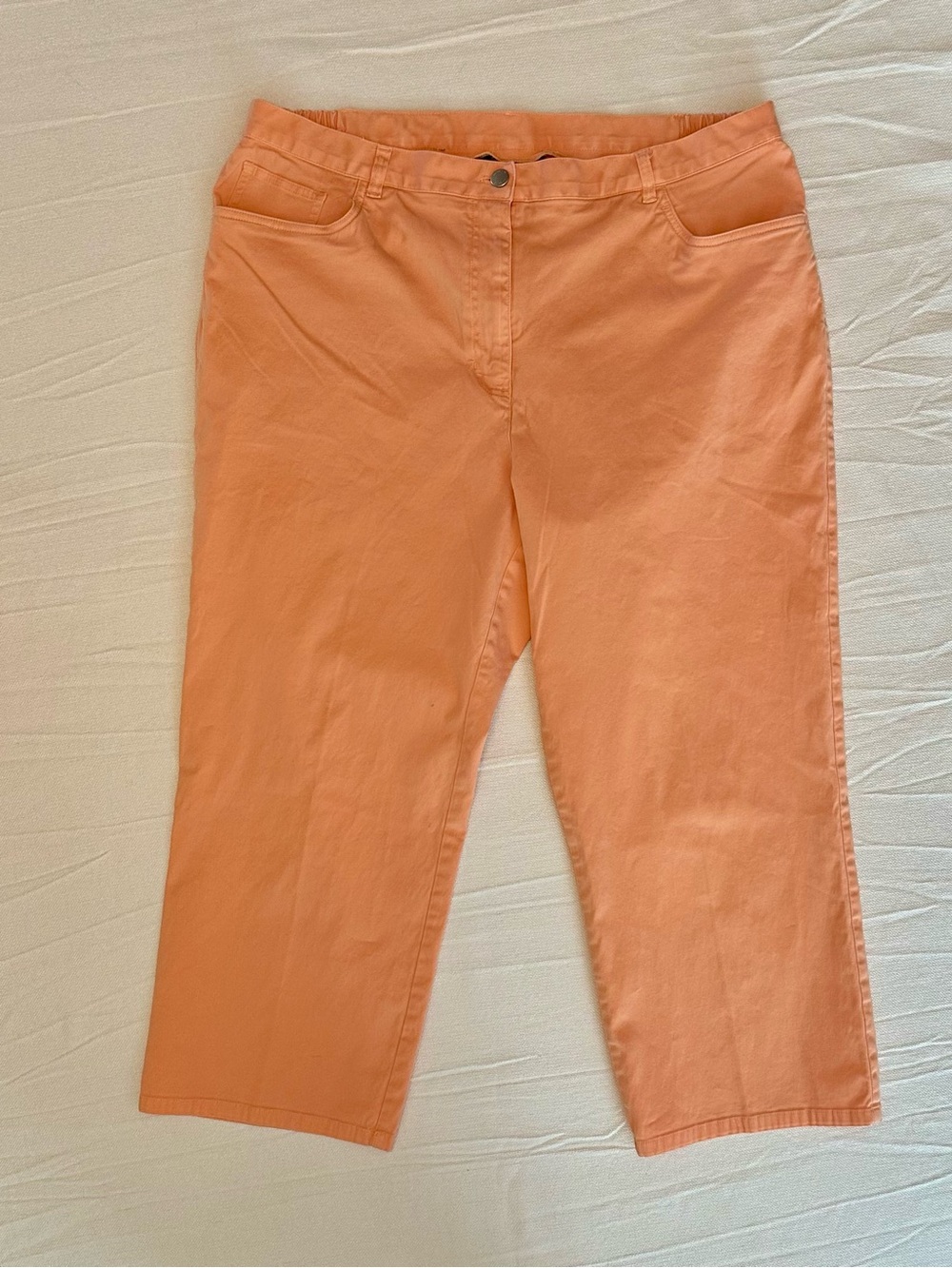 Jones New York Signature Peach Cropped Stretch Pants 18W